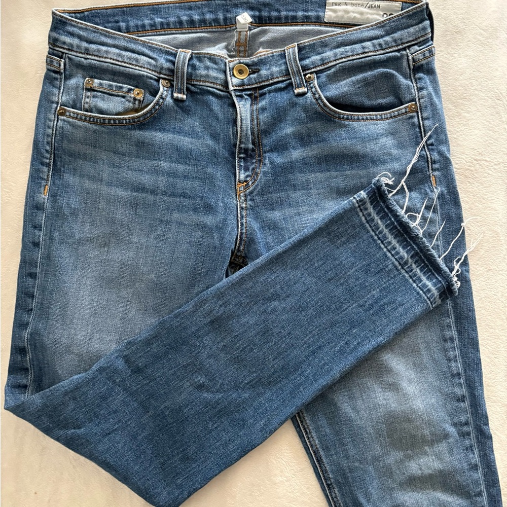 rag & bone Women's Skinny Jeans in Medium Blue Denim